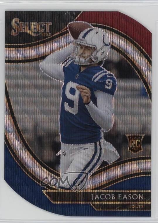 2020 Select Field Level Tri-Color Prizm Die-Cut Jacob Eason #348 Rookie RC 12p0