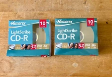 14 Memorex LightScribe CD-R Recordable Blank Discs 10Pack 52X 700MB 80 Min New