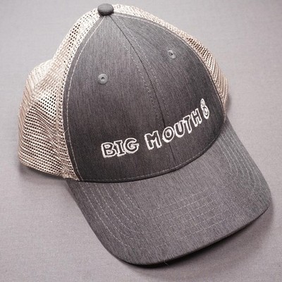 Big Mouth Hat Cap Snap Back Gray Mesh Trucker Netflix TV Crew Hat Nick Kroll