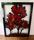 Metal Art Tree Picture Wall Decor 19” x 15” Beautiful Colors