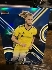 2022 Finest MLS Blue Refractor #47 Walker Zimmerman /150 - Nashville SC USMNT