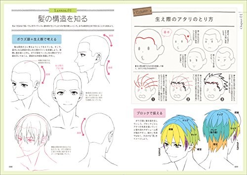 How to Draw Mens Hairstyle 250 Book Manga Anime Hair Style Boy Man Japan A93142 - Picture 10 of 11