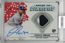 2023 Topps Pristine Oswald Peraza Around Diamond Auto Relic Red RC 5/5