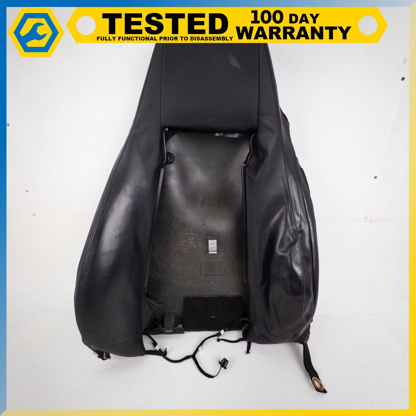 03-13 BENTLEY CONTINENTAL GT FRONT LEFT SIDE SEAT UPPER BACK CUSHION BLACK OEM