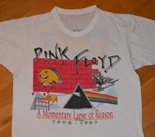  1987 PINK FLOYD vtg original rock concert tour tee t-shirt M/L Rare 80's