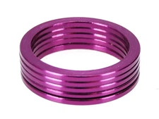 Bicycle BMX or MTB headset spacers for 1 1/8" threadless (SET of 5) 2mm - PURPLE