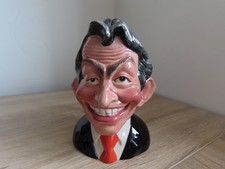 Bairstow Manor Pottery Tony Blair Toby Teapot Character Jug, Political Gift