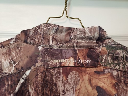 Mens Realtree Camo Jacket Medium Full Zip Scent Factor Outdoors Hunting - Picture 6 of 6