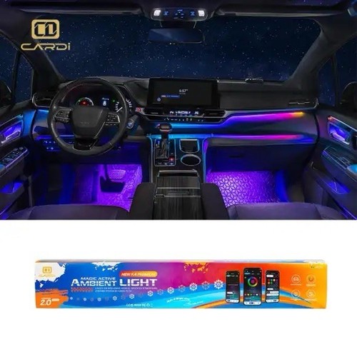 Cardi Magic Active Ambient Light K4 - Bluetooth LED Car Interior Lighting Kit - Picture 1 of 12