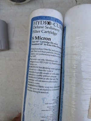 Hydro Cure Deluxe Sediment  Micron 10 inch.   3 Pack  Individual Sealed