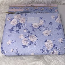 New LoveShackFancy x Target - Yoobi Everblooming Flat Zip Pencil Case Strap Blue