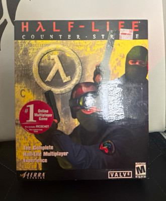 Valve Half-Life Counter-Strike PC Big Box Original Game SEALED (Sierra/Valve)