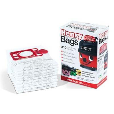 Numatic NVM-1CH Numatic Henry and James Cleaner Bags, Pack of 10
