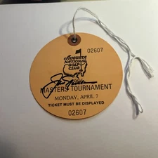 Jack Nicklaus Winner Signed 1986 Masters  Ticket