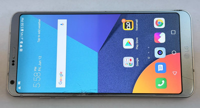UNLOCKED Sprint LG G6 32GB LS993 Silver 4G LTE Android Smart Phone *READ*
