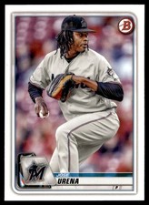2020 Bowman Jose Urena Miami Marlins #60