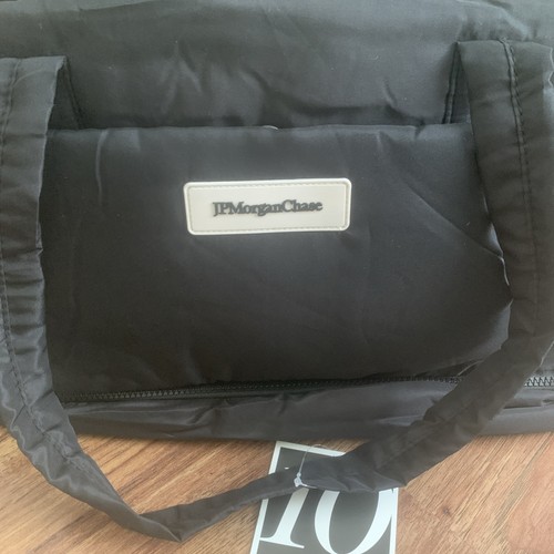JPMorgan Chase JPM Seesack Banker Bag - Black - Weekend Travel Zip Strap Soft - Bild 3 von 15
