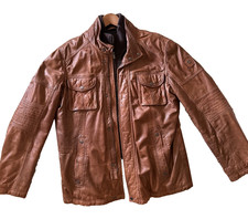 Lloyd Lederjacke, Lammleder, Cognac, D50, US-M, gebraucht