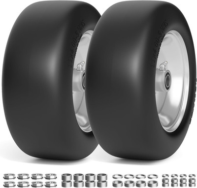 11X4.00-5 Lawn Mower Tires Flat Free and Wheel, 11X4-5 Solid Front Tires for Zer