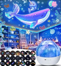 21 Sets of Films, Night Light Projector for Kids Bedroom, Star Projector Nigh...