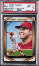 2019 TOPPS GALLERY MASTERPIECE ORANGE #MP-1 MIKE TROUT #/25 PSA 8