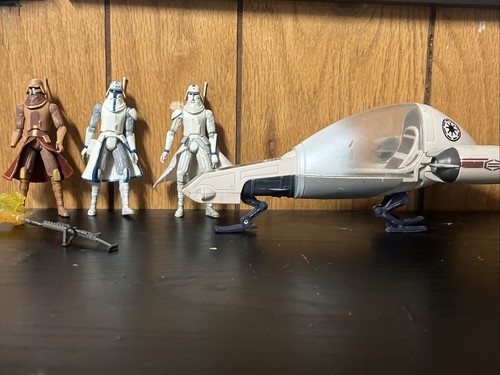 Star Wars Clone Wars Captain Rex Snow, Flame, Snow Clone + Speeder 2009 3.75” - Imagen 2 de 7