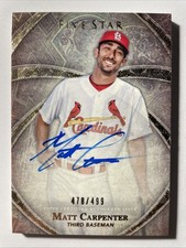 2014 Topps Five Star MATT CARPENTER On Card Auto 476/499 St.Louis Cardinals