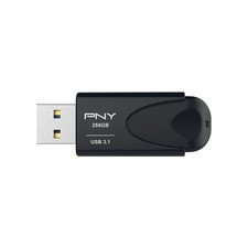 PNY Attach� 4 256GB USB 3.1 Flash Drive, 80MB/s Read, Capless Design, PC & Mac