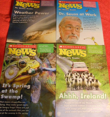 4 SCHOLASTIC NEWS WEEKLY READERS MARCH 2013 DR.SEUSS IRELAND WEATHER GRADE 1 - 第 1/1 張圖片