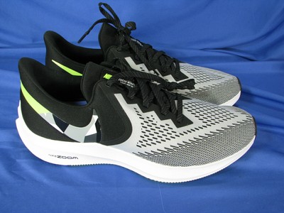 NIKE AIR ZOOM Winflo 6 RUNNING SHOES Black White NEON GREEN TRIM Mens 13  EUC!! | eBay