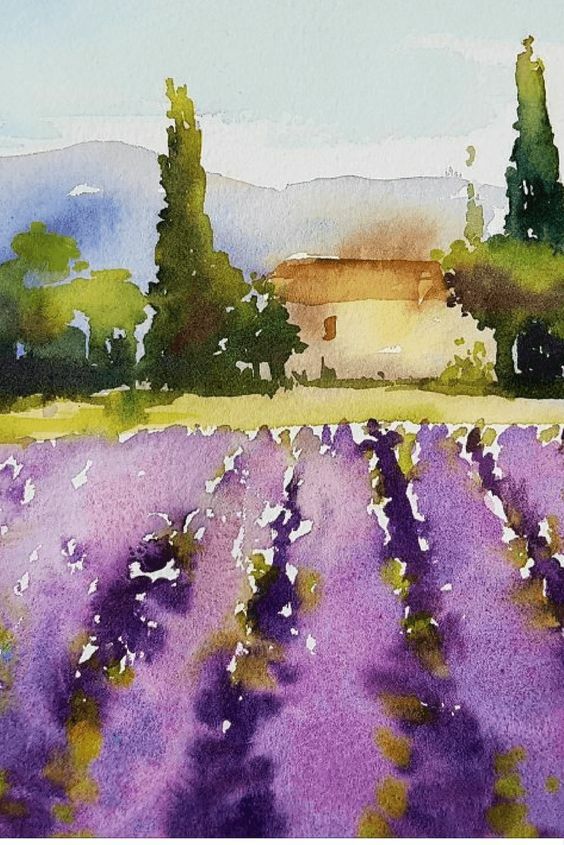 Toile tableaux paysage Provence en haute définition châssis bois véritable 50x70
