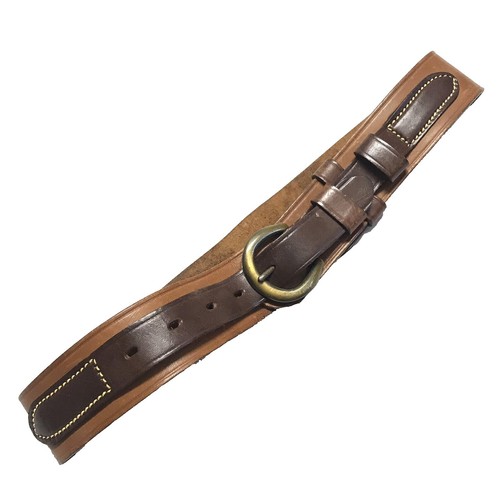 ARDEN LEATHER CO. TAN LIZARD-EMBOSSED ITALIAN LEATHER BELT  display picture 1