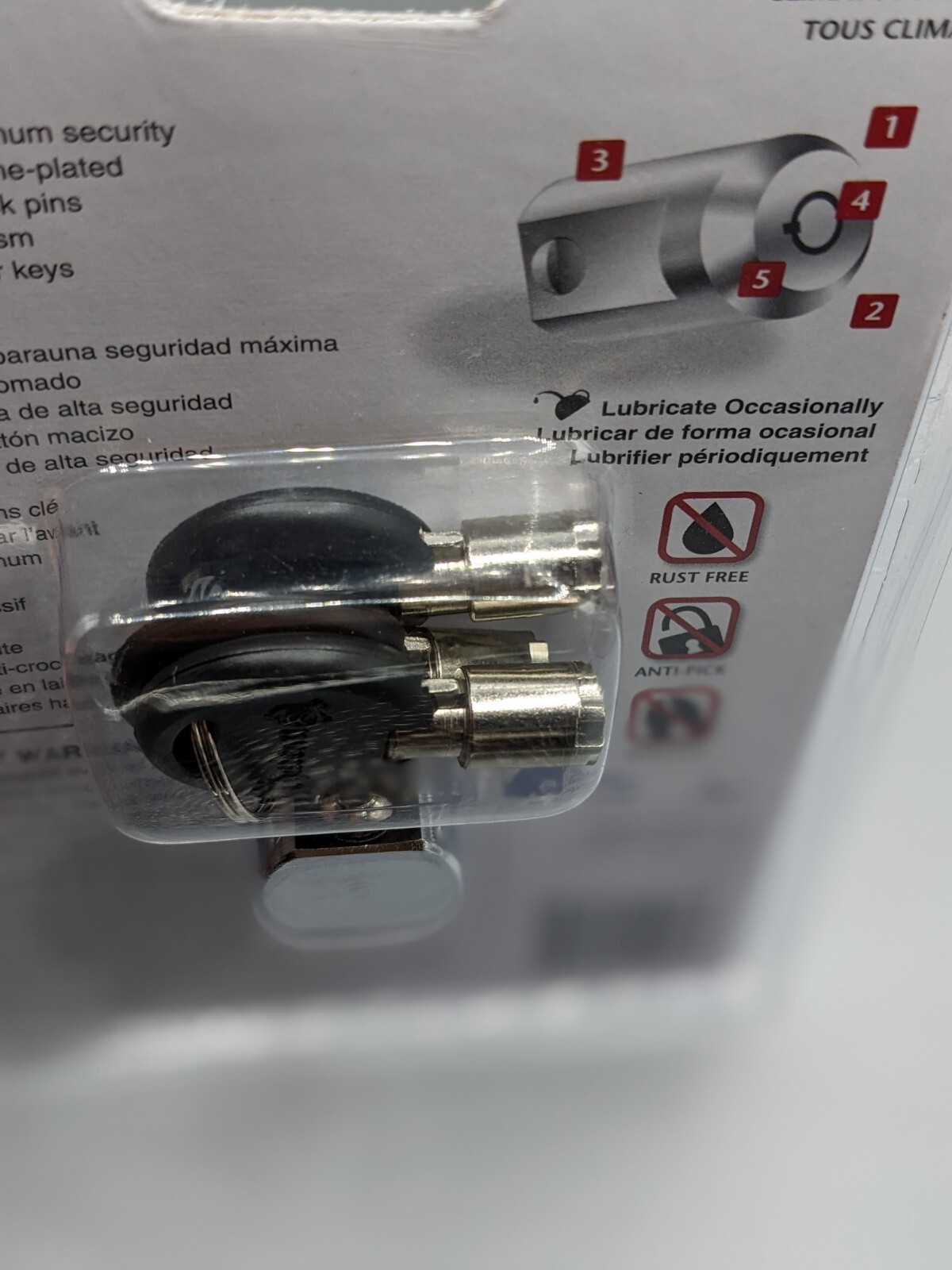 Chateau Keyless Locking C480 EZ Storage Cylinder Lock Locker Shed