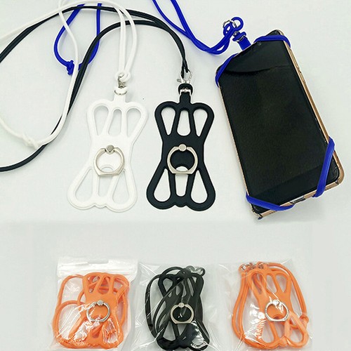 Universal Silicone Cell Phone Lanyard Holder Case Cover Phone Neck Strap - Picture 2 of 16