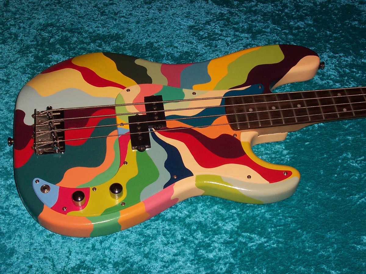 ベース Fender Mexico Jazz Bass lacquer Custom Hand Painted Fender Mexican Standard Jazz Bass MIM
