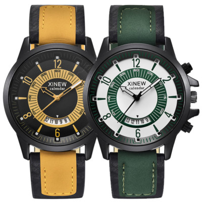 Geschenk Unternehmen Herren Uhr Marke Xinew Farben Dater Senf Quarz Vy