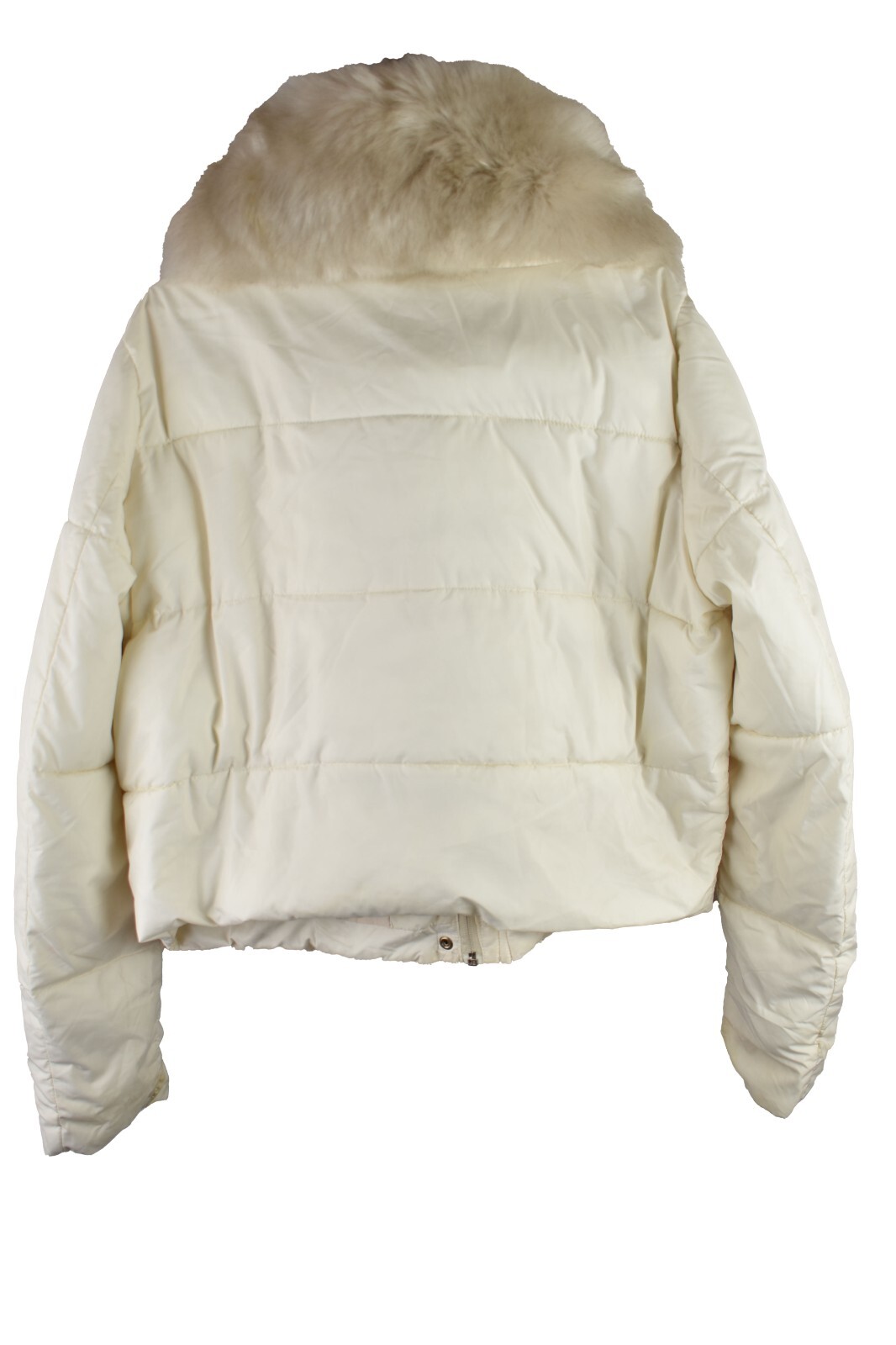 ZARA BASIC Beige Padded Jacket size L Womens Faux… - image 8