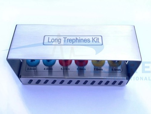 Dental Implant Long Trephine Remover Kit of 6 PCs with Cassette - Picture 2 of 2