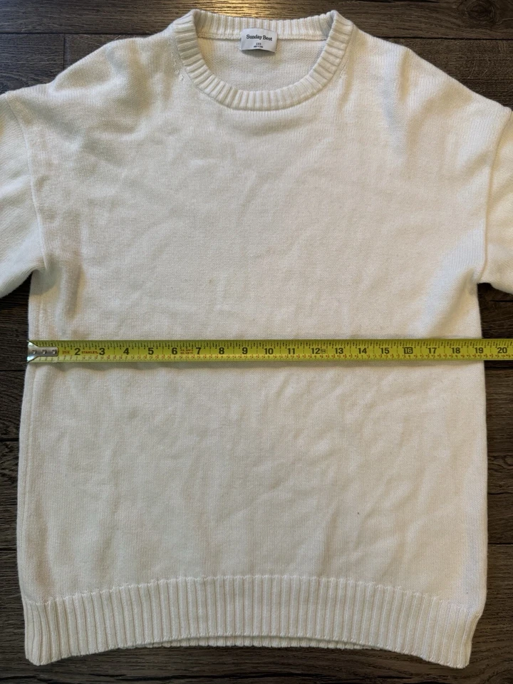 Suéter Aritzia Sunday Best Para Mujer Talla XXS 2XS Blanco Cuello Redondo Foto 4 de 4