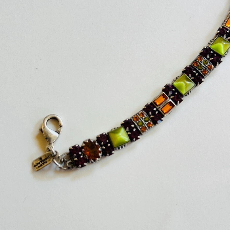 Pulsera De Colección Mary DeMarco La Contessa Cristal Alta Gama Firmado Vidrio Colorido Foto 4 de 4