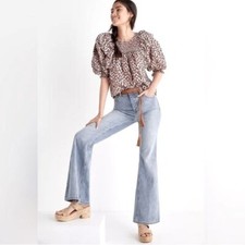 ANTHROPOLOGIE PILCRO High Rise Trouser Bootcut Jean in Blue Size 25