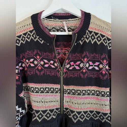 Suéter Free People Mujer Negro Acogedor Cottage Manga Larga - Talla Grande - Imagen 2 de 8