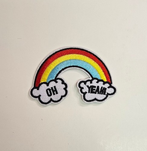 Oh Yeah! Rainbow Embroidered Patch Iron On /Sew On Embroidery - Picture 4 of 6