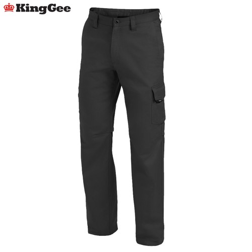 King Gee Work Pants 'Workcool 2' Cotton Ripstop Cargo Pockets Modern