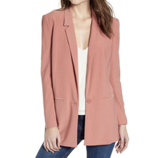 Leith Boyfriend Boxy Fit Single Button Blazer Sz Xxs