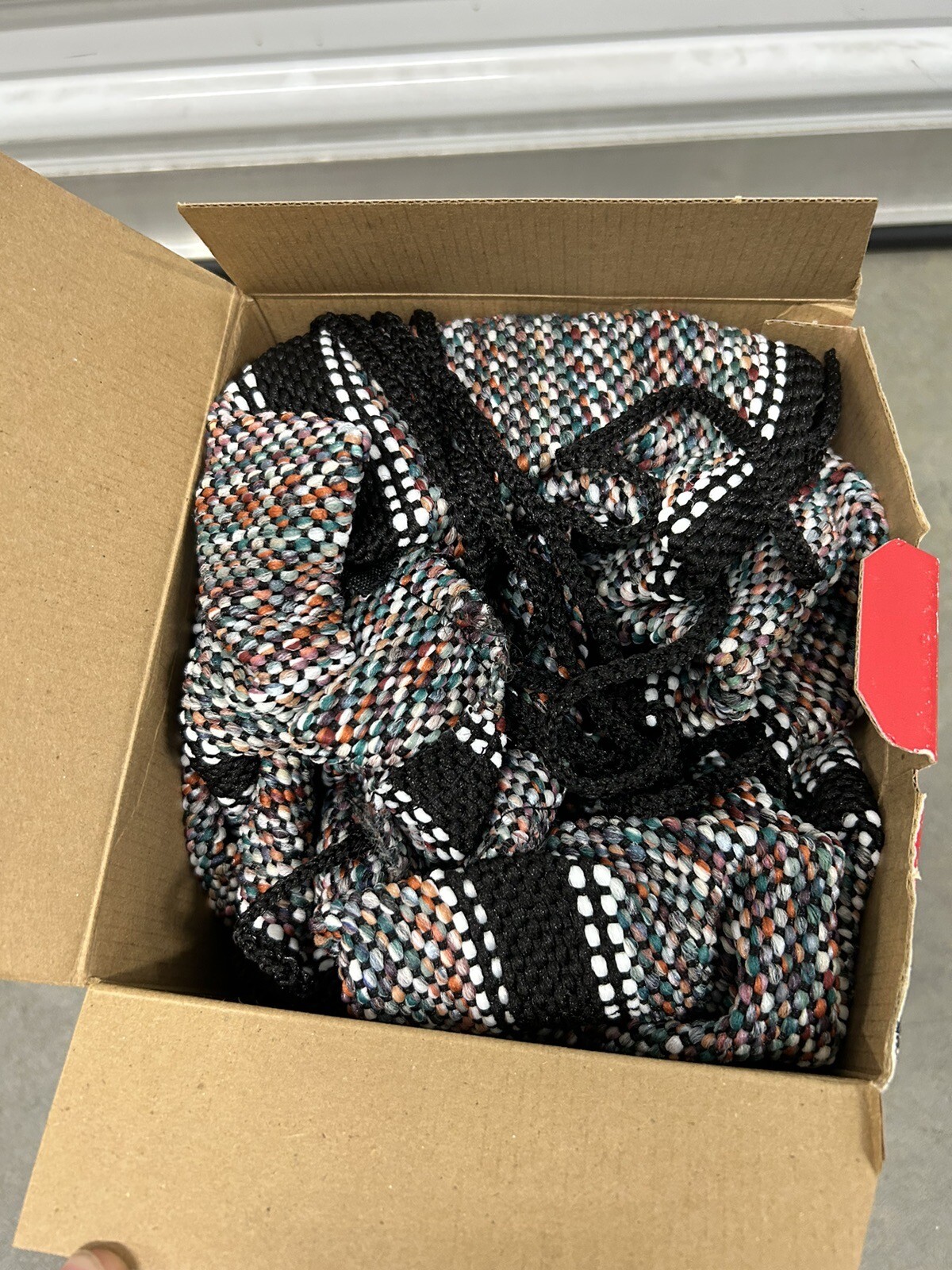 Vintage Saddleman Saddle Blanket Small Truck Bench Black /Multi Color