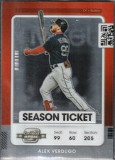 ALEX VERDU 2021 PANINI CONTENDERS OPTIC BASEBALL #23   BOSTON ReTd SOX 