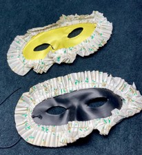  2 Vintage Halloween/Mardi Gras Costume Masks