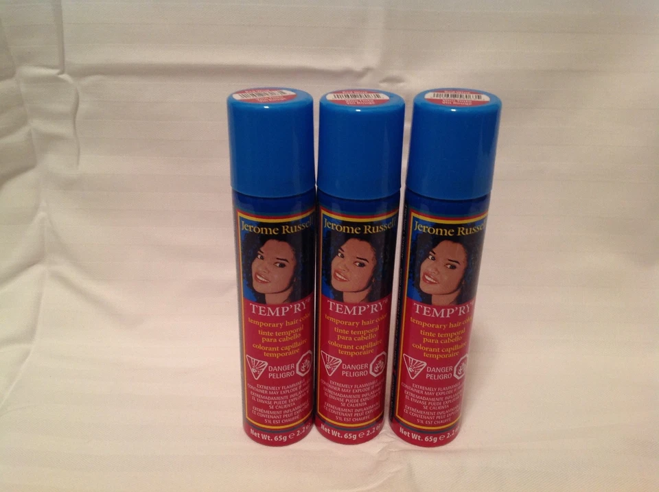 Spray de color temporal para cabello Jerome Russell Temp'ry 65 ml vino tinto - LOTE DE 3  Foto 3 de 4