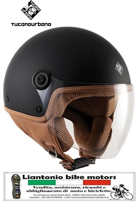 CASCO JET TUCANO URBANO EL' JETTIN ECE22.06 NERO OPACO 2